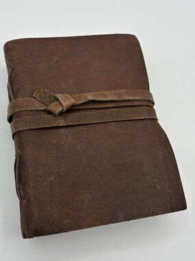 NEW Rustic Leather Bound Wrap Journal Book Handmade Paper Pages Blank